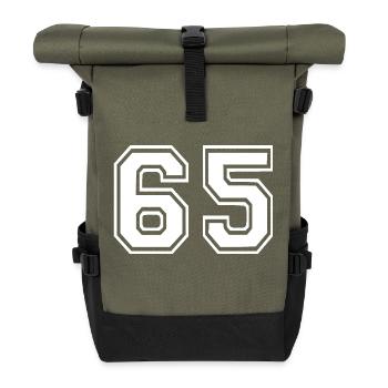 65 - Sac à dos roll top - olive/noir - Devant