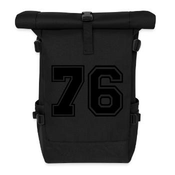 76 - Roll Top Backpack - black - Front