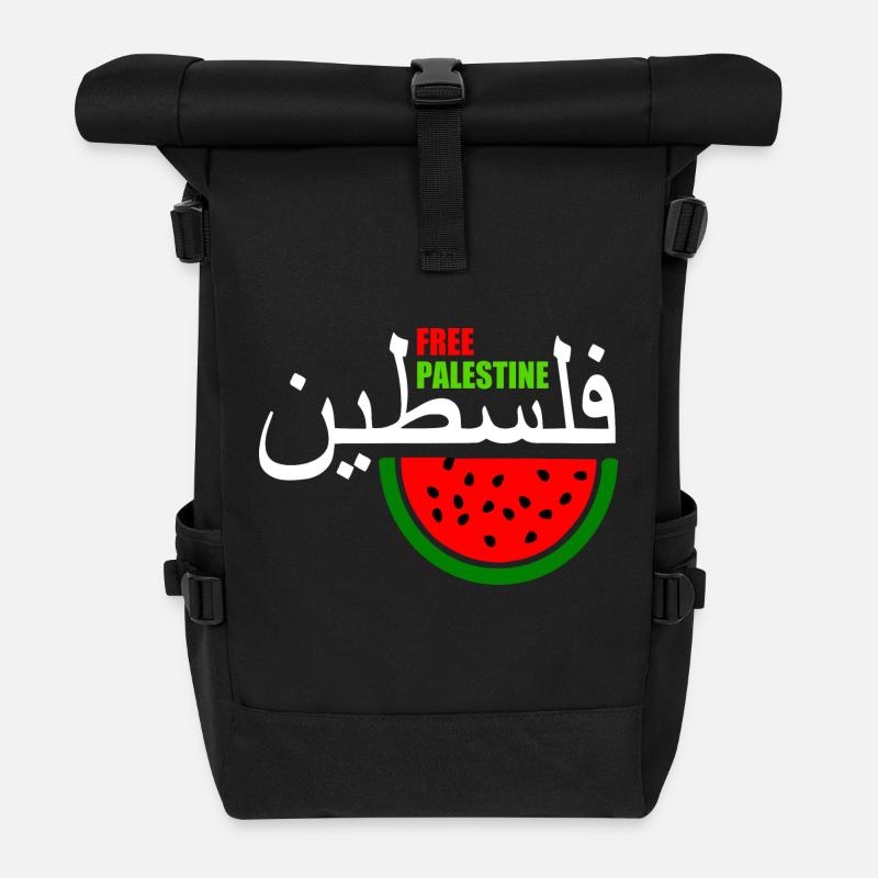 Free palestine فلسطين - Rolltop Rucksack - Schwarz