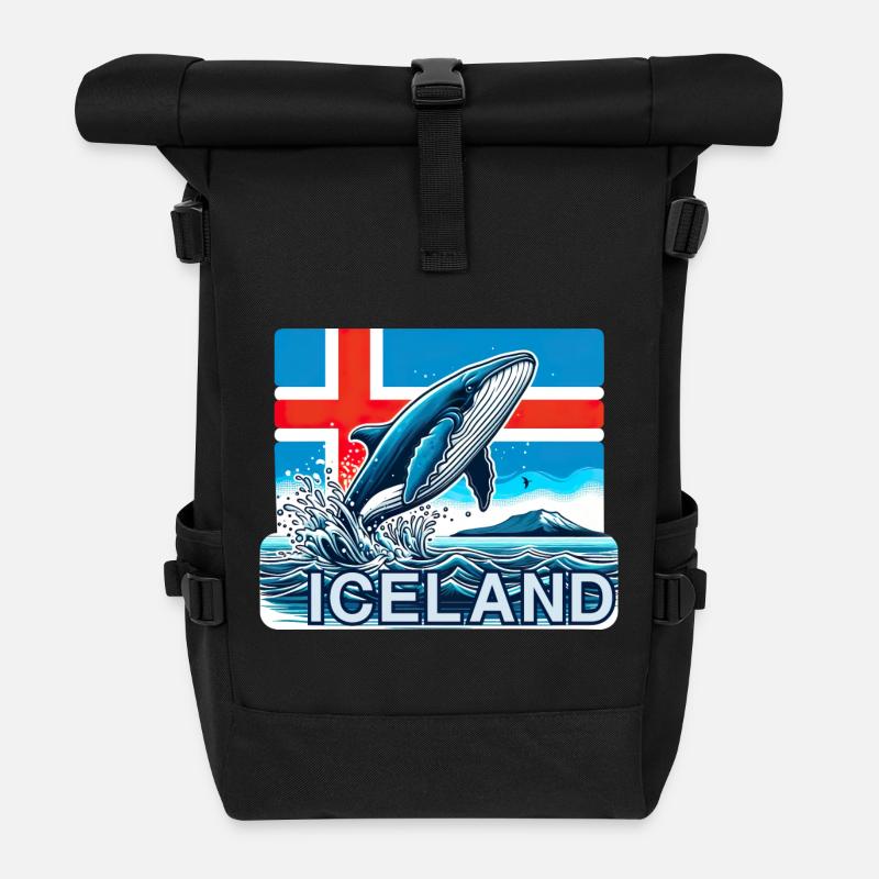 iceland Iceland 10 - Roll Top Backpack - black