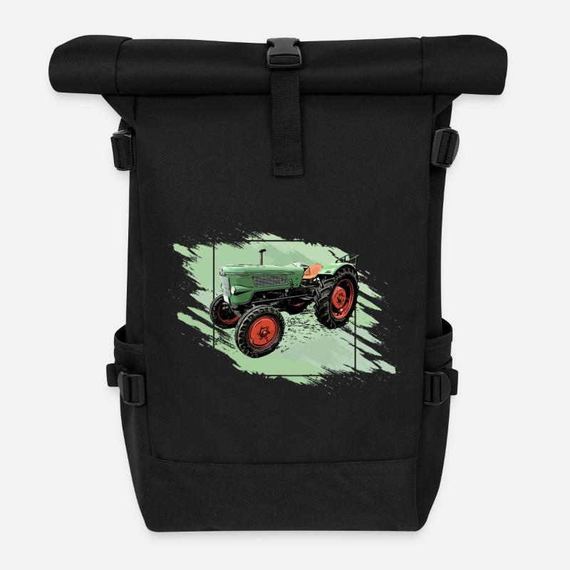 Traktor Favorit 1 - Rolltop Rucksack - Schwarz