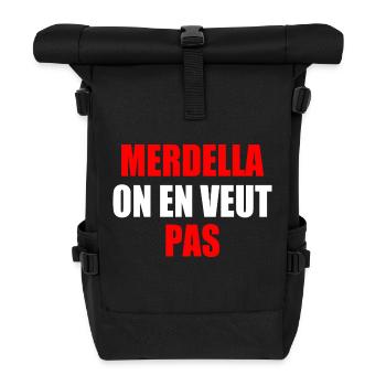 merdella on en veut pas - Roll Top Backpack - black - Front