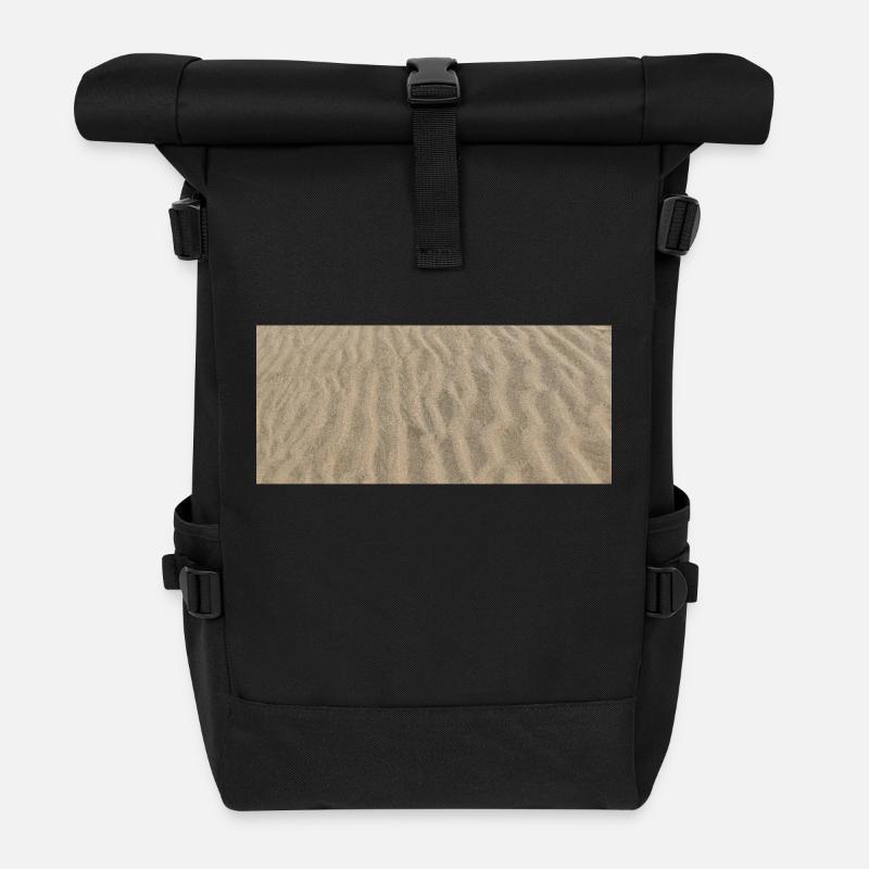 Sand horizontal - Rolltop Rucksack - Schwarz