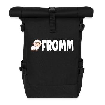 Lammfromm - You are innocent. ALWAYS! - Roll Top Backpack - black - Front