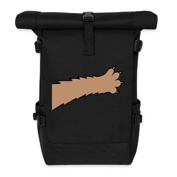 Katzen Klauen Pfote Tatzen Scharfe Krallen Kratzen - Rolltop Rucksack - Schwarz - Vorne