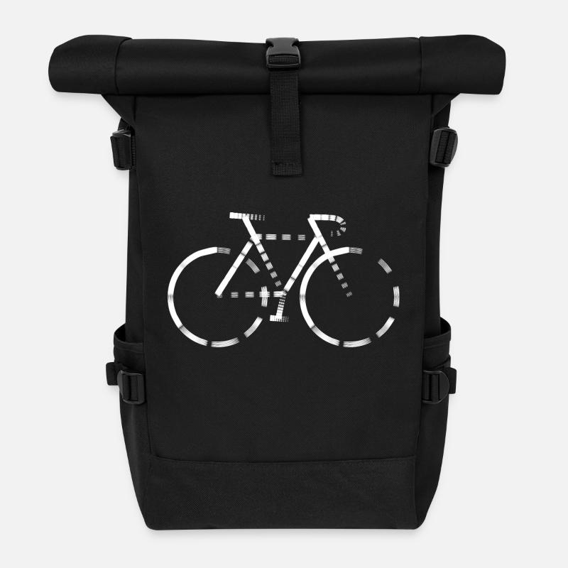 Vélo discontinu - Sac à dos roll top - noir