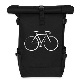 Wasserzeichen Fahrrad - Rolltop Rucksack - Schwarz - Vorne