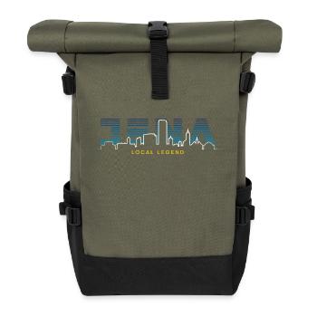 Jena Local Legend - Rolltop Rucksack - Olive/Schwarz - Vorne