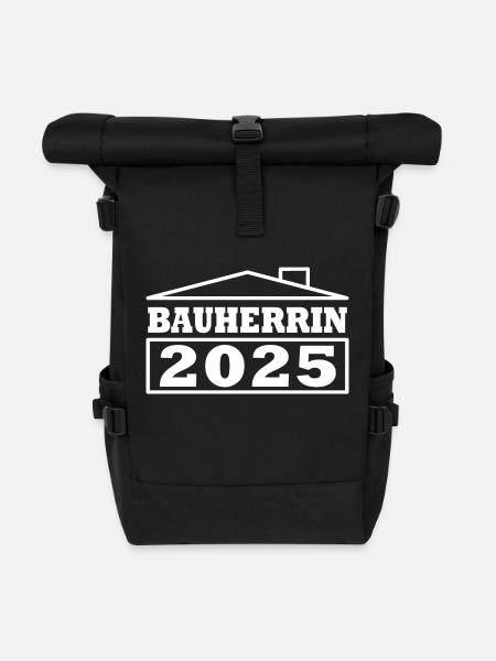 Bauherrin 2025 – Die Frau, die die Welt aufbaut - Rolltop Rucksack - Schwarz