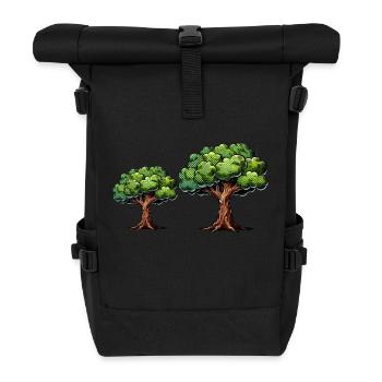 Bäume Baum Natur - Rolltop Rucksack - Schwarz - Vorne