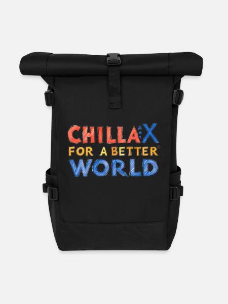 Chillax - Roll Top Backpack - black