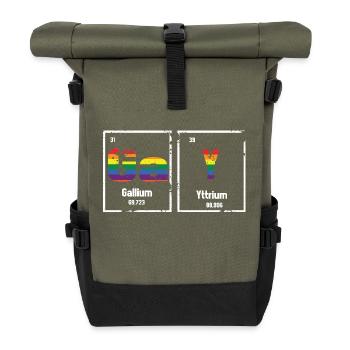 Periodic table - Roll Top Backpack - olive/black - Front