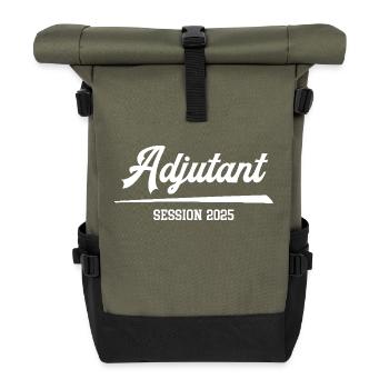 Karneval Adjutant 2025 Prinzenführer Kostüm - Rolltop Rucksack - Olive/Schwarz - Vorne