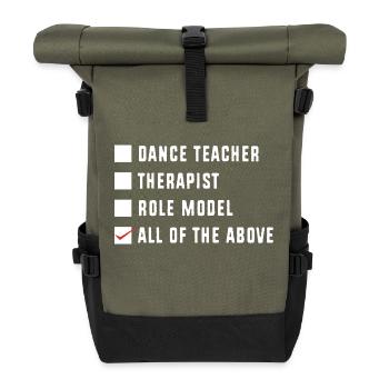 Dancing master - Roll Top Backpack - olive/black - Front