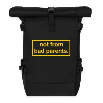 not from bad parents - Nicht von schlechten Eltern - Rolltop Rucksack - Schwarz - Vorne