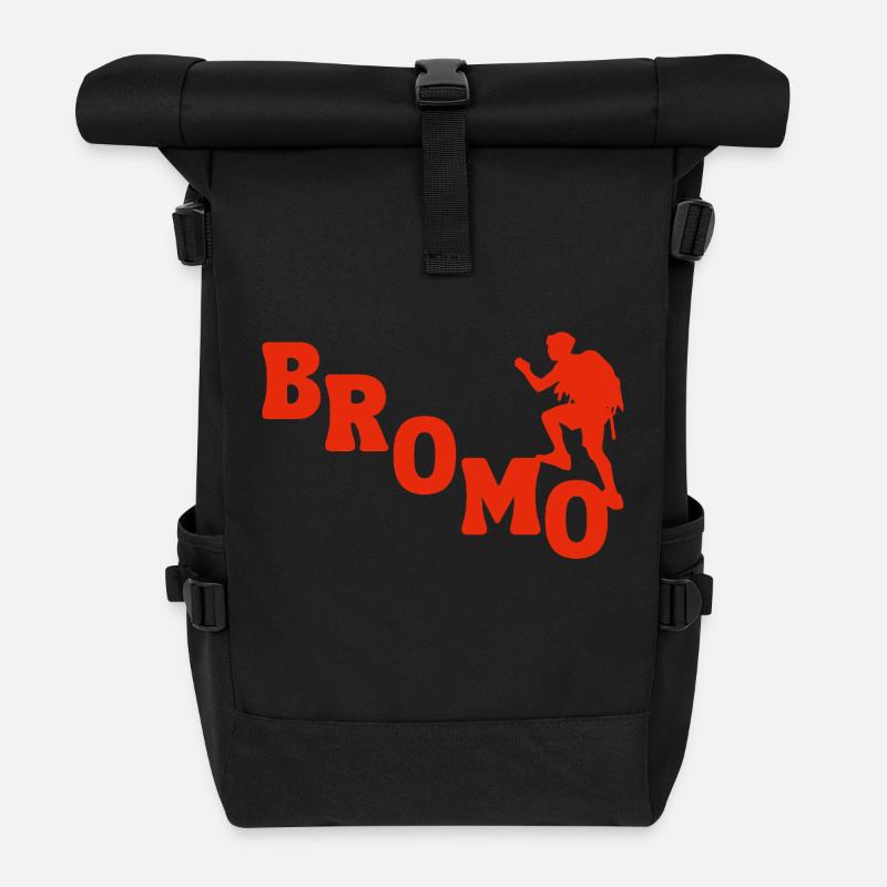 Mount Bromo Indonesia - Roll Top Backpack - black