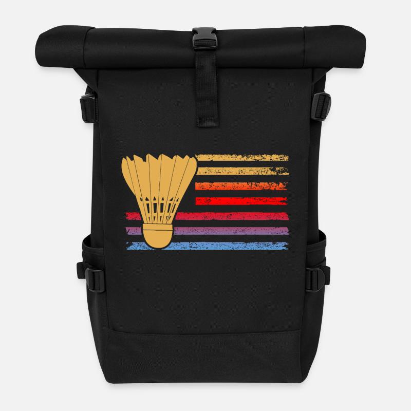 Federball Badminton - Sac à dos roll top - noir