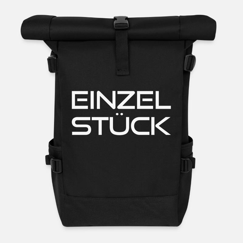 Einzelstück - Rolltop Rucksack - Schwarz