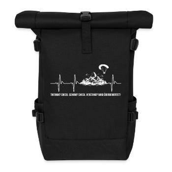 Schirm Check Verstand überbewertet Paragleiter - Rolltop Rucksack - Schwarz - Vorne
