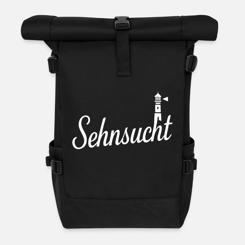 Sehnsucht - Rolltop Rucksack - Schwarz