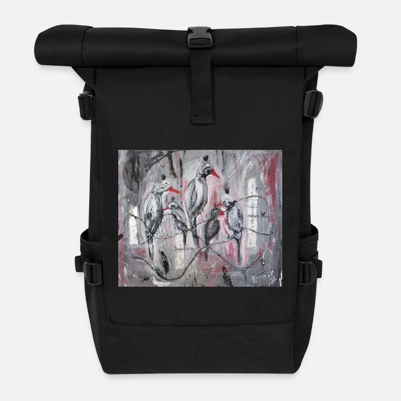 Corbeaux - Sac à dos roll top - noir
