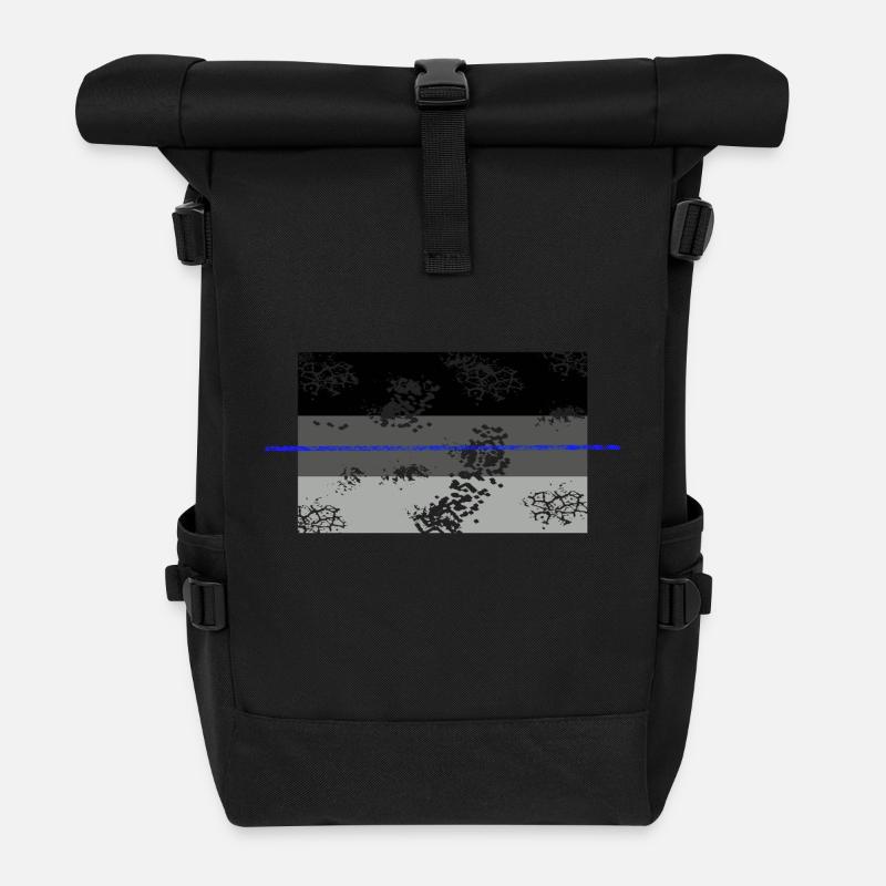 Shadow used blueline - Rolltop Rucksack - Schwarz
