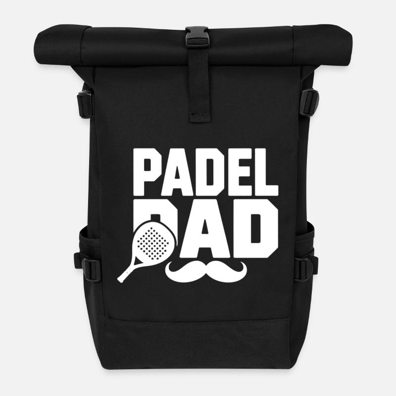 Padel Dad - Sac à dos roll top - noir