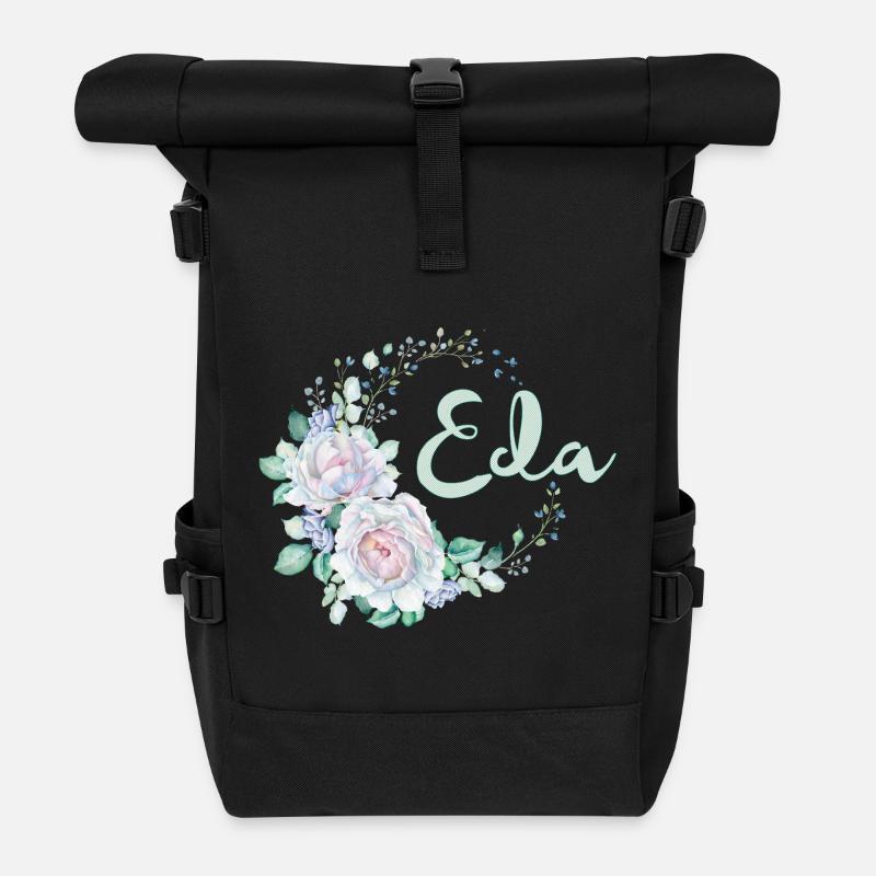 Für Eda - Rolltop Rucksack - Schwarz