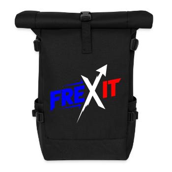 Frexit Blau Weiß Rot - Rolltop Rucksack - Schwarz - Vorne