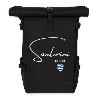 Design élégant à Santorin, souvenir de Santorin - Sac à dos roll top - noir - Devant