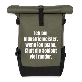 Slogan de planification de contremaître industriel - Sac à dos roll top - olive/noir - Devant