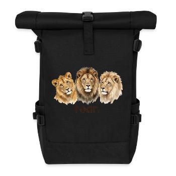 Löwengebrüll Lustiges Löwengebrüll für Löwenliebha - Rolltop Rucksack - Schwarz - Vorne