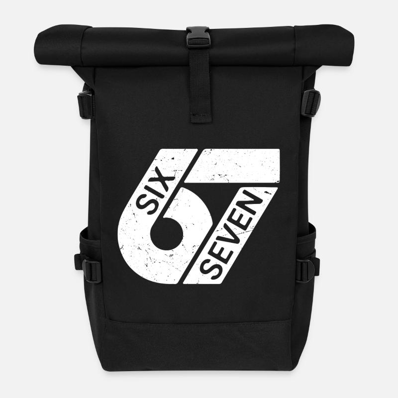 Six Seven Meme - Rolltop Rucksack - Schwarz
