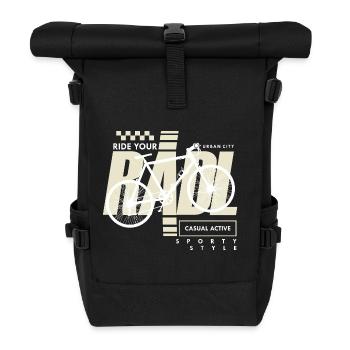 Urban Bike Casual Active Radl Radln - Roll Top Backpack - black - Front