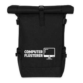 Computer Flüsterer - Rolltop Rucksack - Schwarz - Vorne
