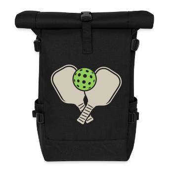 Pickleball - Roll Top Backpack - black - Front