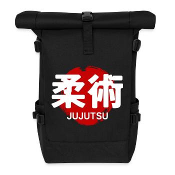 Jujutsu Martial Art GYM Japanese Kanji - Roll Top Backpack - black - Front