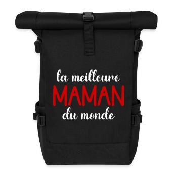 La Meilleure Maman du Monde - Sac à dos roll top - noir - Devant
