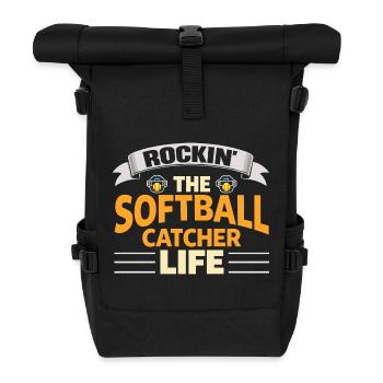 Rockin le receveur de softball joueuse de vie - Sac à dos roll top - noir - Devant