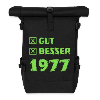 1977 - Rolltop Rucksack - Schwarz - Vorne