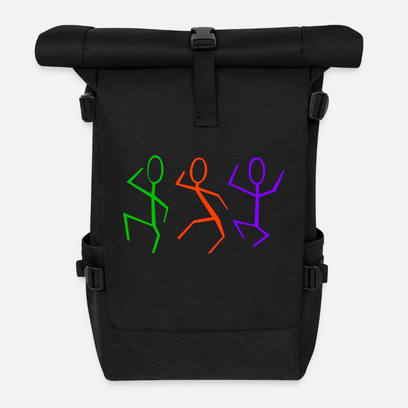 3 danseurs - Sac à dos roll top - noir