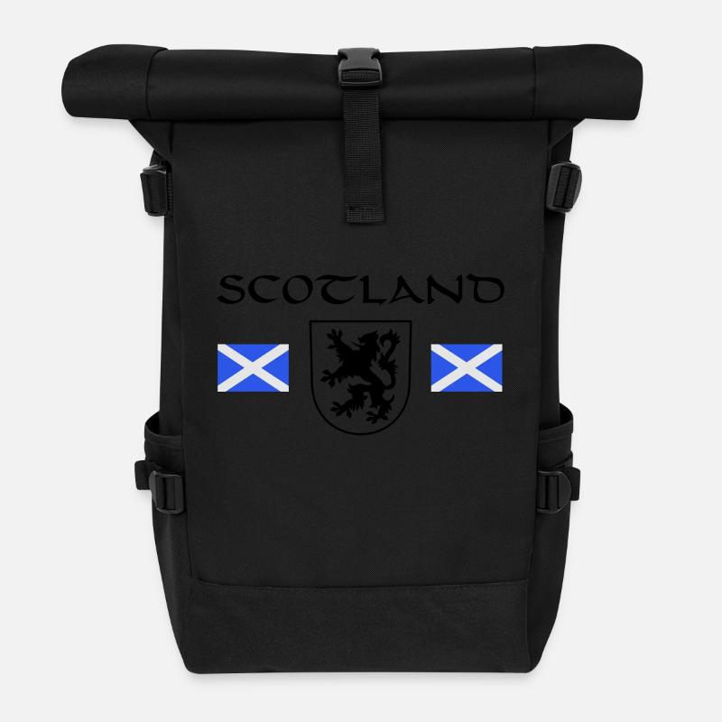 Scotland´s "Rampant Lion" - Rolltop Rucksack - Schwarz