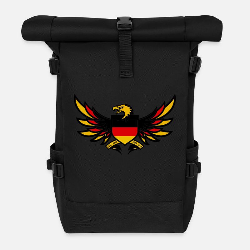 deutschlandwappen - Rolltop Rucksack - Schwarz