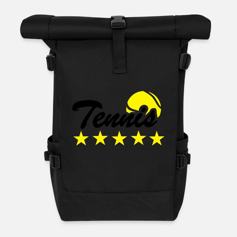 Tennis - Rolltop Rucksack - Schwarz