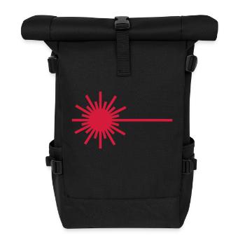 Laser-svg - Rolltop Rucksack - Schwarz - Vorne