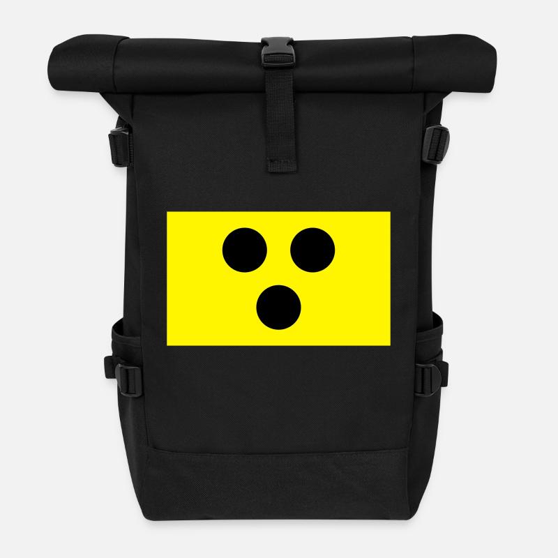 Blindenbinde - Rolltop Rucksack - Schwarz