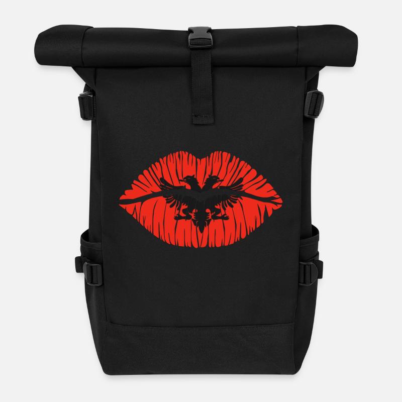 Kuss Albanien - Rolltop Rucksack - Schwarz