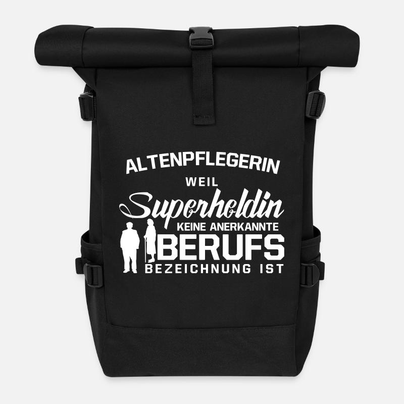 Altenpflegerin - Rolltop Rucksack - Schwarz
