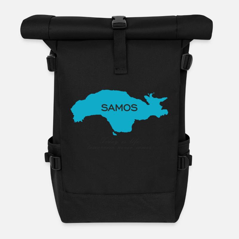 Samos Leben - Rolltop Rucksack - Schwarz