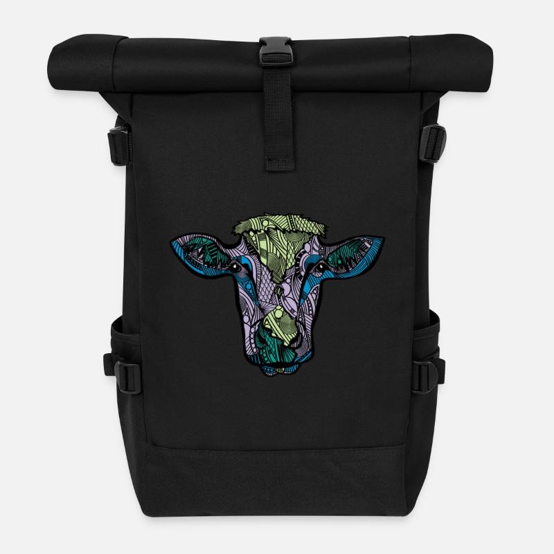Kuh - Rolltop Rucksack - Schwarz